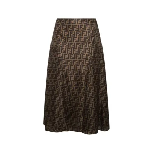 TOBACCO SILK SKIRT