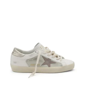 WHITE AND BEIGE LEATHER SUPER STAR SNEAKERS
