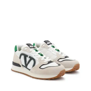 WHITE AND BEIGE SNEAKERS