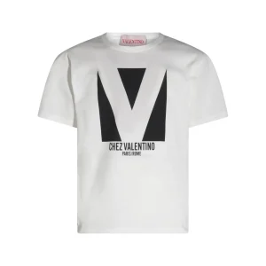 WHITE AND BLACK COTTON T-SHIRT