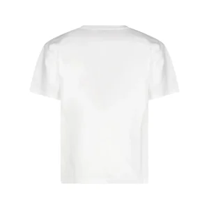 WHITE AND BLACK COTTON T-SHIRT