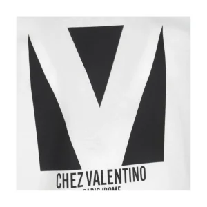 WHITE AND BLACK COTTON T-SHIRT