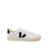 WHITE AND BLACK LEATHER CAMPO SNEAKERS