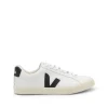 WHITE AND BLACK LEATHER ESPLAR SNEAKERS