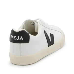 WHITE AND BLACK LEATHER ESPLAR SNEAKERS