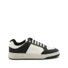 WHITE AND BLACK LEATHER SL/61 SNEAKERS