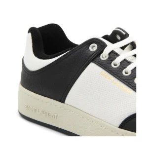 WHITE AND BLACK LEATHER SL/61 SNEAKERS
