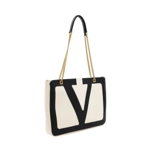 WHITE AND BLACK SHOULDER BAG