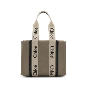 WHITE AND BLUE WOODY TOTES