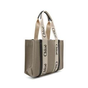 WHITE AND BLUE WOODY TOTES