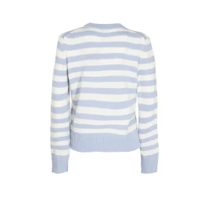 WHITE AND BLUE WOOL KNITWEAR