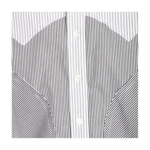WHITE AND GREY COTTON SHIRT