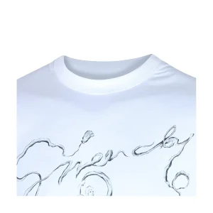 WHITE AND GREY COTTON T-SHIRT