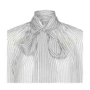 WHITE AND GREY SILK SHIRT