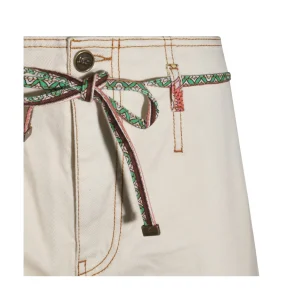 WHITE COTTON JEANS