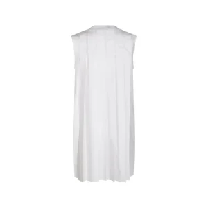 WHITE COTTON MINI DRESS