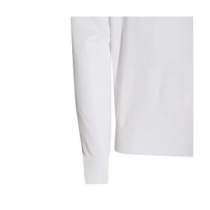 WHITE COTTON POLO KNITWEAR