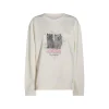 WHITE COTTON SWEATSHIRT