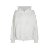 WHITE COTTON SWEATSHIRT