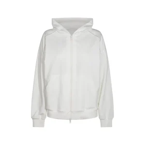 WHITE COTTON SWEATSHIRT