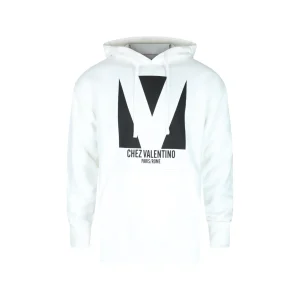WHITE COTTON SWEATSHIRT