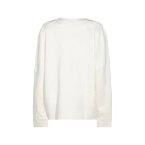 WHITE COTTON SWEATSHIRT
