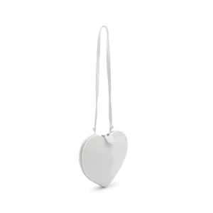 WHITE LEATHER COEUR SHOULDER BAG