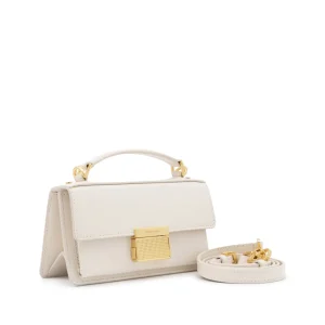 WHITE LEATHER CROSSBODY BAG