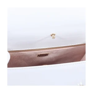 WHITE LEATHER CROSSBODY BAG