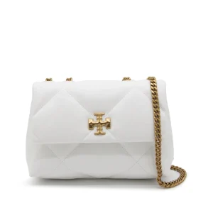 WHITE LEATHER KIRA SHOULDER BAG