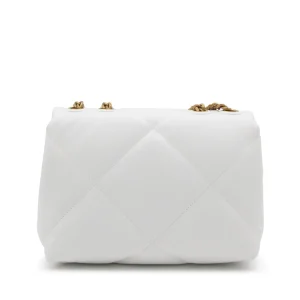 WHITE LEATHER KIRA SHOULDER BAG