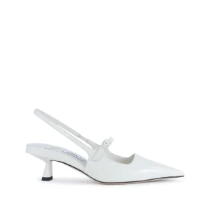 WHITE LEATHER PUMPS