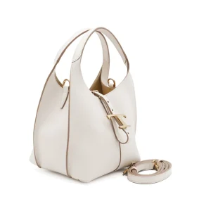 WHITE LEATHER SHOULDER BAG