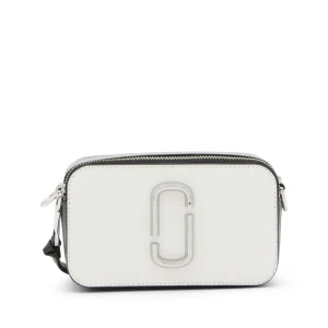 WHITE LEATHER THE SNAPSHOT CROSSBODY BAG