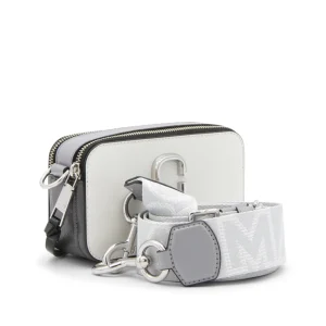 WHITE LEATHER THE SNAPSHOT CROSSBODY BAG