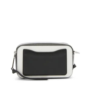 WHITE LEATHER THE SNAPSHOT CROSSBODY BAG