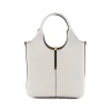 WHITE LEATHER TOTES