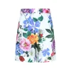 WHITE MULTICOLOUR COTTON SHORTS