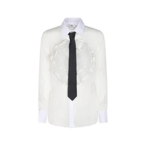 WHITE SILK SHIRT