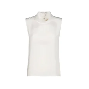 WHITE SILK TOP