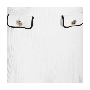 WHITE VISCOSE MINI DRESS
