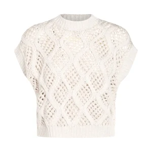 WHITE WOOL KNITWEAR
