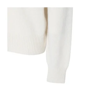 WHITE WOOL KNITWEAR