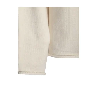 WHITE WOOL SWEATSHIRT