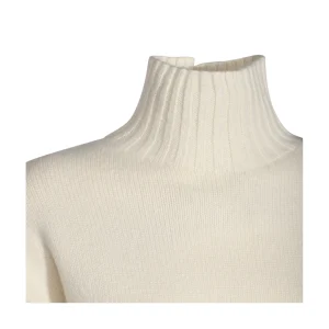 WHITE WOOL SWEATSHIRT