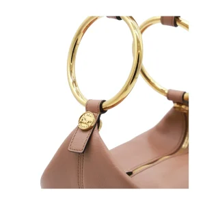 WOOD ROSE LEATHER SHOULDER BAG